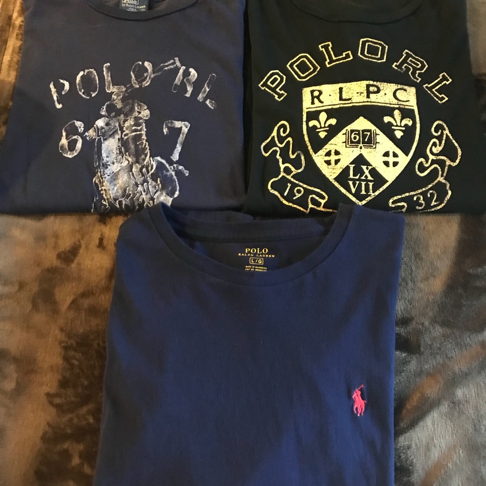 Men’s Polo Ralph Lauren T shirts (lot of 3)